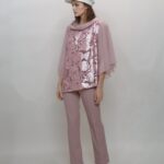 Completo elegante donna rosa antico