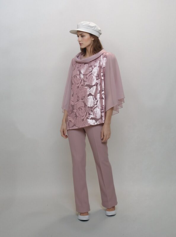 Completo elegante donna rosa antico