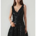 Mini Abito Imperial Nero con Paillettes