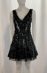 Mini Abito Imperial Nero con Paillettes