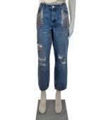 Jeans Donna – Modello Carrot Mom Fit con Dettagli Gioiello