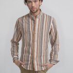 Camicia Uomo a Righe - 100% Lino -