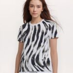 t-shirt da donna shoe zebrata