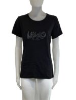 t-shirt nera da donna