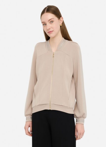 Felpa in scuba con zip