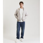 Jeans ALEX straight fit vintage wash con strappi