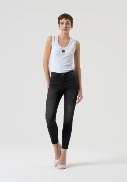 Jeans slim push up in denim black