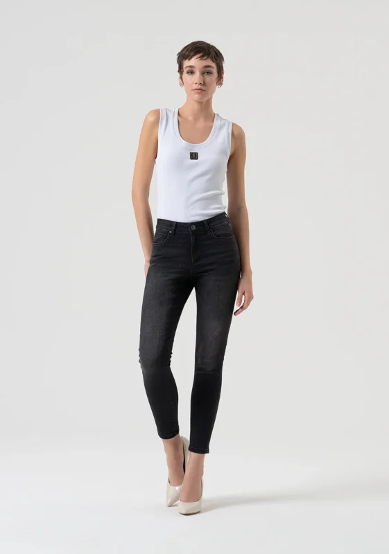 Jeans slim push up in denim black