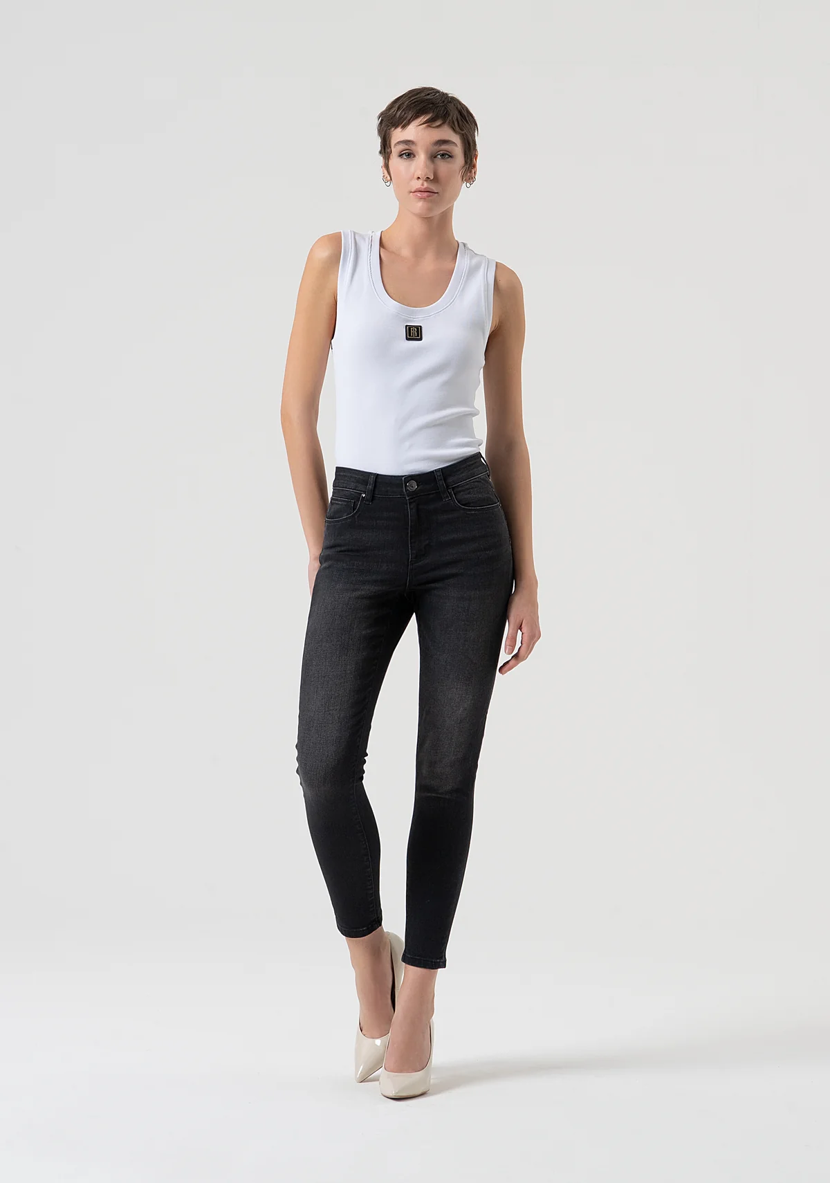 Jeans slim push up in denim black Jeans slim push up in denim black