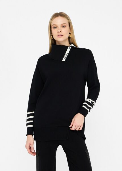 Maglia a righe con perle