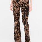 Pantaloni scampanati stampa animalier 1