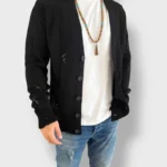 Cardigan con rotture
