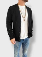Cardigan con rotture