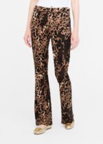 Pantaloni scampanati stampa animalier 1