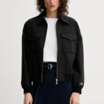 Giacca in tessuto leggero a tinta unita