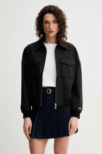 Giacca in tessuto leggero a tinta unita