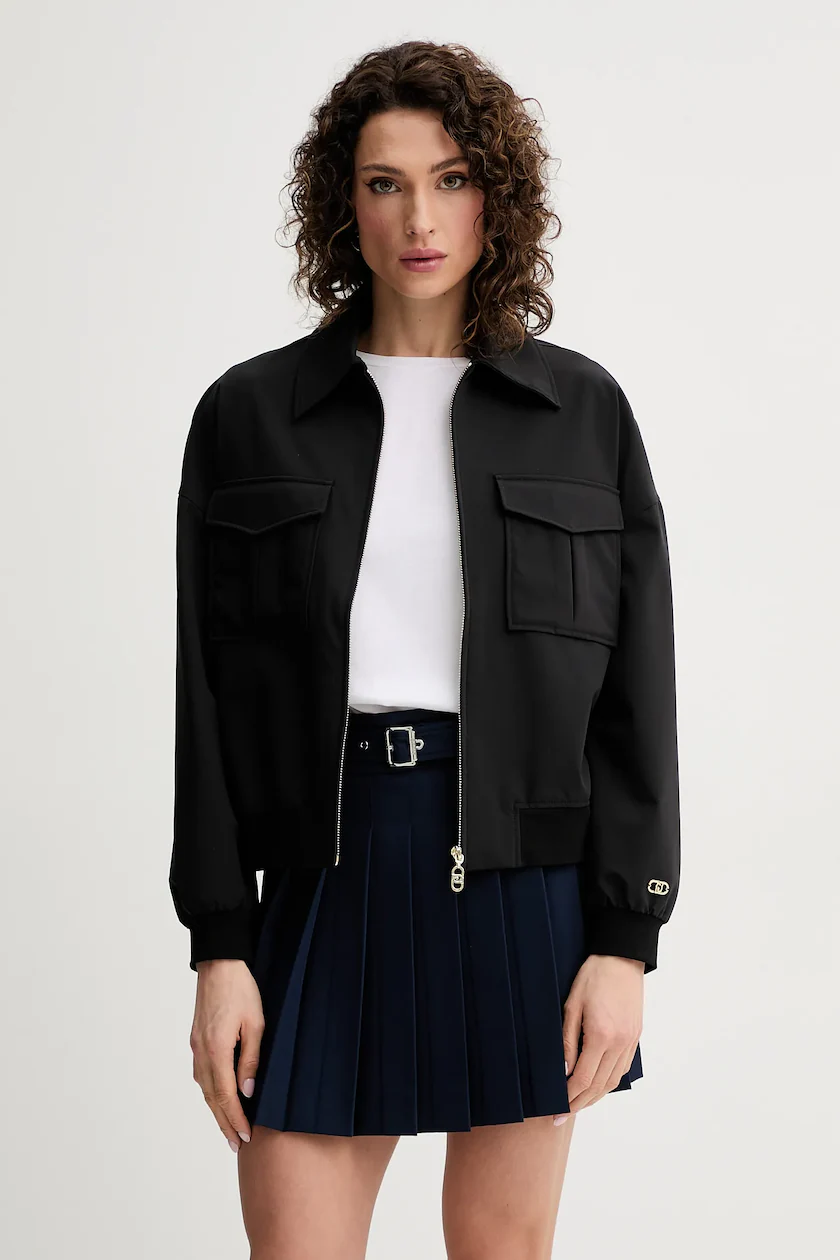 Giacca in tessuto leggero a tinta unita Giacca in tessuto leggero a tinta unita