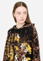 Felpa con stampa animalier 3