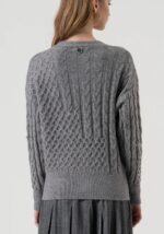 Cardigan regular con punto treccia 3