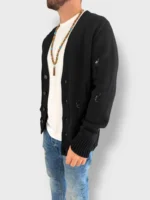 Cardigan con rotture 3