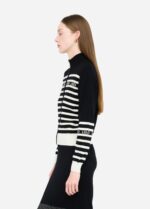 Cardigan a righe con perle 4