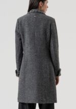 Cappotto lungo slim fit in tweed 5