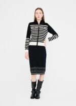 Cardigan a righe con perle 6