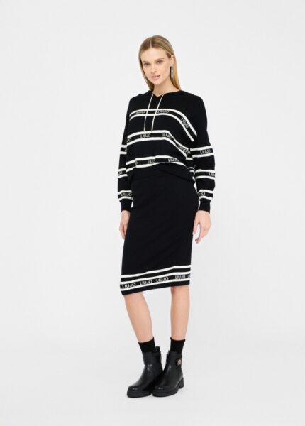 Gonna longuette in maglia