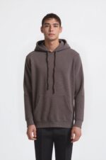 Felpa con cappuccio in ciniglia