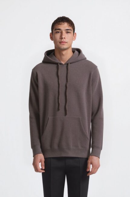 Felpa con cappuccio in ciniglia