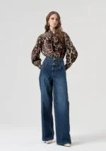 Blusa regular in fantasia animalier - immagine 5