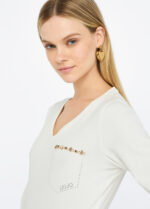 T-shirt con strass - immagine 11