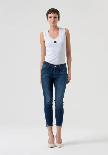 Jeans Slim Cropped Effetto Push Up