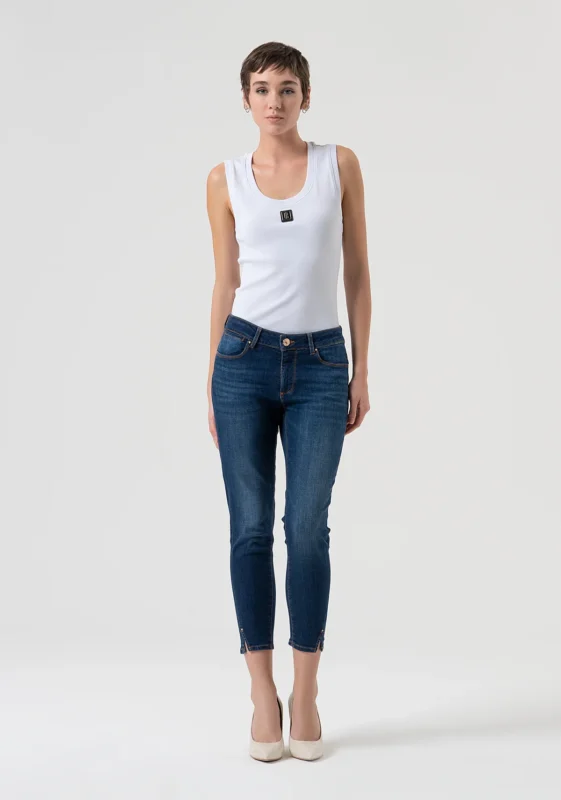 Jeans Slim Cropped Effetto Push Up