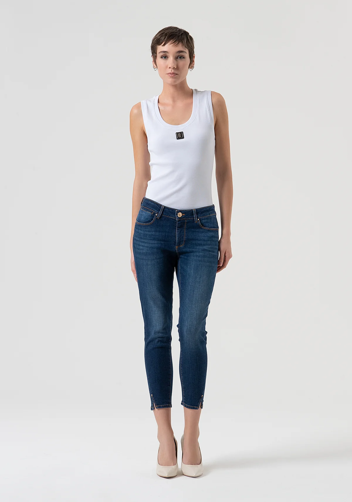 Jeans Slim Cropped Effetto Push Up Jeans Slim Cropped Effetto Push Up