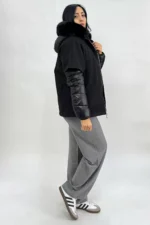 Piumino Nylon con Cappa in Panno 11