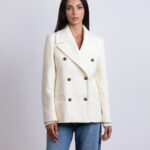 Cappotto Doppiopetto in Tessuto Panno