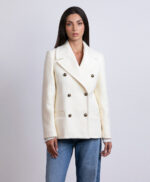 Cappotto Doppiopetto in Tessuto Panno