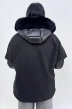 Piumino Nylon con Cappa in Panno 5