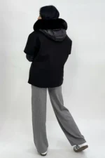 Piumino Nylon con Cappa in Panno 8