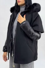 Piumino Nylon con Cappa in Panno 9