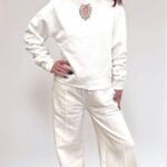 Felpa Donna con Applicazione Gioiello