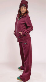 Pantalone donna in felpa modello palazzo - immagine 3