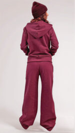 Pantalone donna in felpa modello palazzo - immagine 2