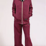 Pantalone donna in felpa modello palazzo