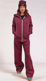 Pantalone donna in felpa modello palazzo