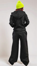 Pantalone donna in felpa modello palazzo - immagine 5