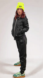 Pantalone donna in felpa nero