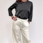 Pantalone palazzo in felpa donna