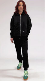 Felpa donna con cappuccio e zip 2